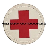 Патч Medic круглый 45мм White/Red PVC
